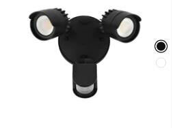 Two external Spot Lights With Sensors - Black or White
