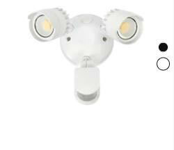 Two external Spot Lights With Sensors - Black or White
